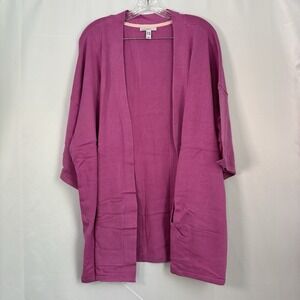 Isaac Mizrahi LIVE! Women's Pink Cardigan 2XL